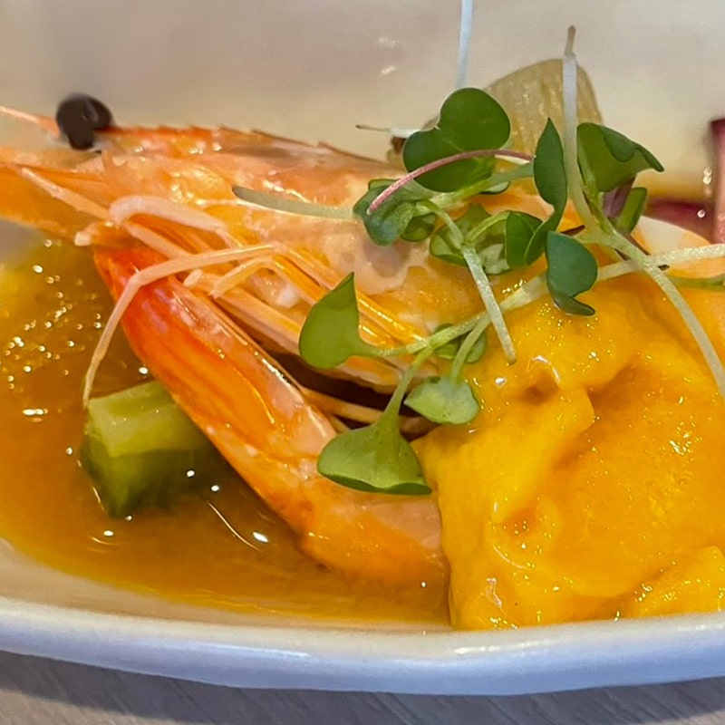 天使の海老の胡麻味噌